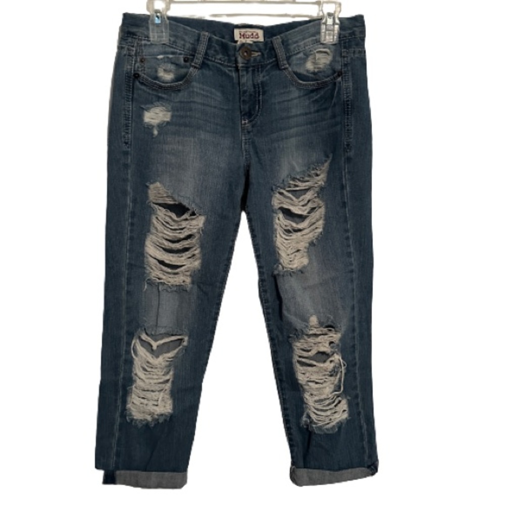 Relaxed Fit Distressed Jeans